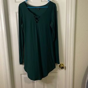 Soft Emerald Green Long Sleeved Dress